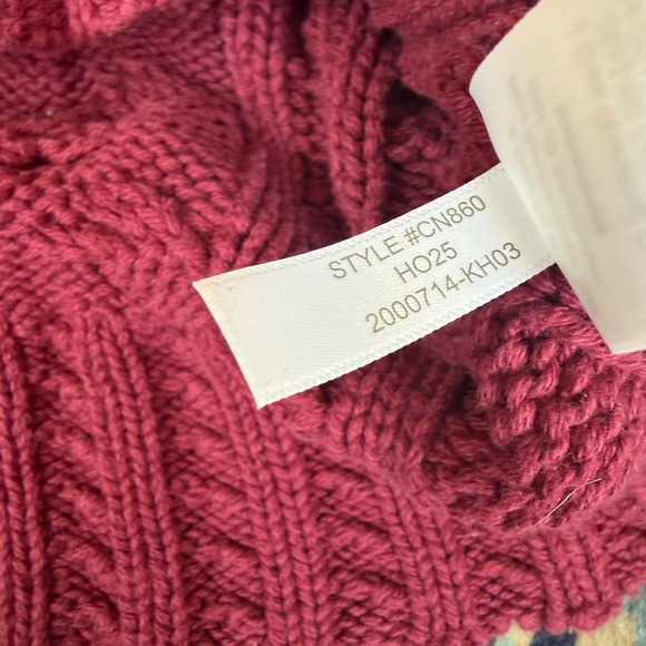 J. CREW Cable-knit crewneck sweater mulberry XXS NWT - Picture 5 of 9